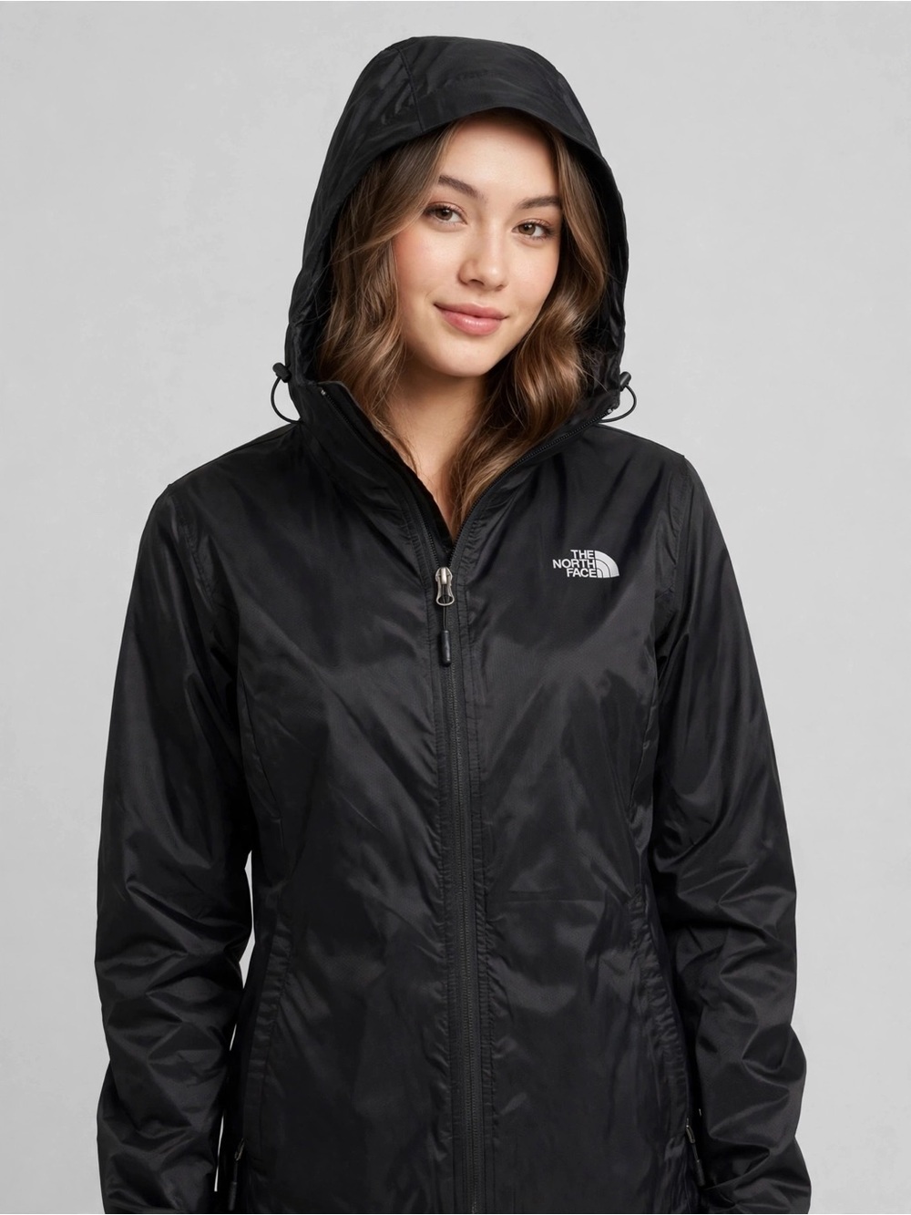 The North Face Cyclone Hooded Windbreaker Black Womens M NF0A2VCZ